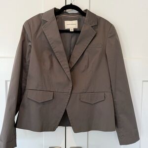 Banana Republic Grey Stretch Blazer | Women’s Size 14 | Tailored Work Jacket